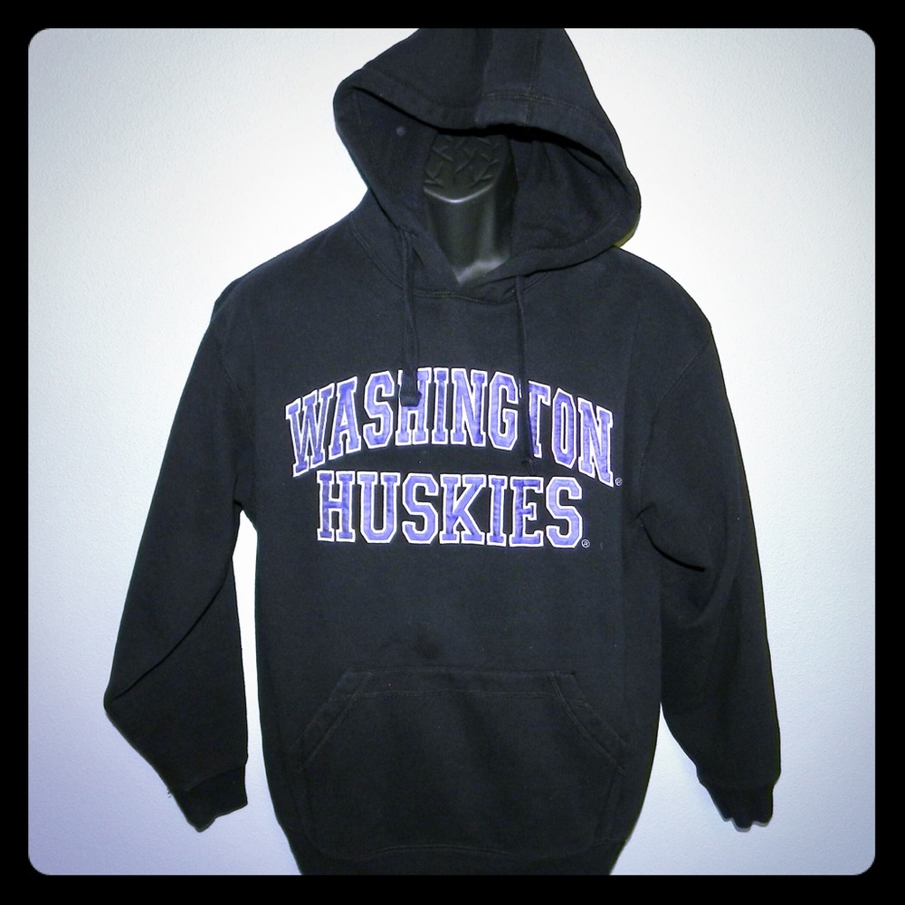UW Washington State Huskies Hoodie Black Men’s SM